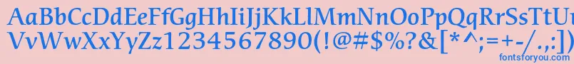 CerigostdMedium Font – Blue Fonts on Pink Background