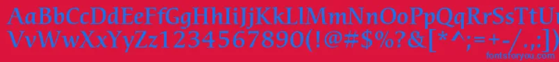 CerigostdMedium Font – Blue Fonts on Red Background