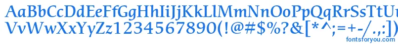 Шрифт CerigostdMedium – синие шрифты на белом фоне