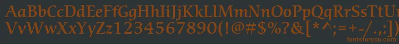 CerigostdMedium Font – Brown Fonts on Black Background