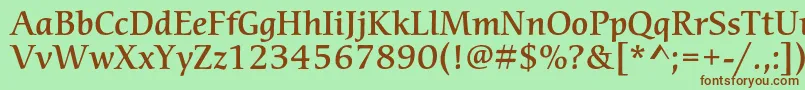 CerigostdMedium Font – Brown Fonts on Green Background