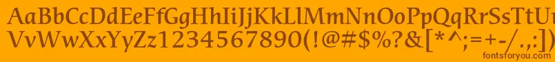 CerigostdMedium Font – Brown Fonts on Orange Background