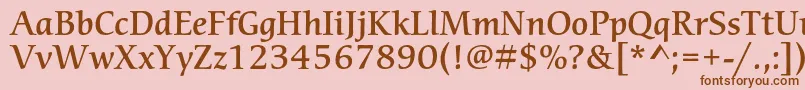 CerigostdMedium Font – Brown Fonts on Pink Background