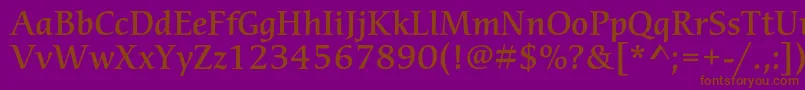 CerigostdMedium Font – Brown Fonts on Purple Background