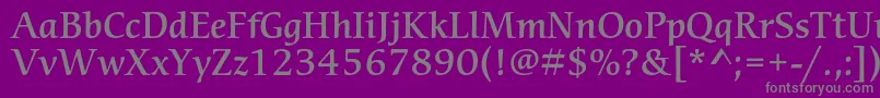 CerigostdMedium Font – Gray Fonts on Purple Background
