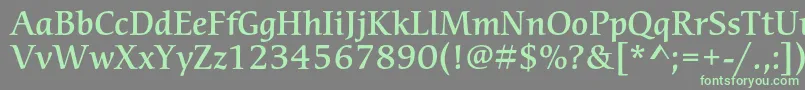 CerigostdMedium Font – Green Fonts on Gray Background