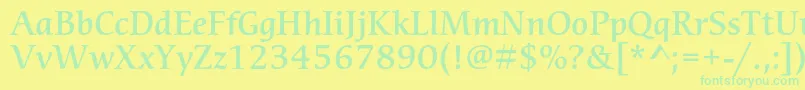 CerigostdMedium Font – Green Fonts on Yellow Background