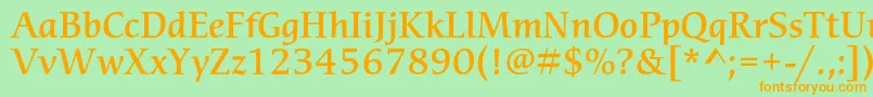CerigostdMedium Font – Orange Fonts on Green Background