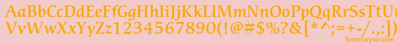CerigostdMedium Font – Orange Fonts on Pink Background