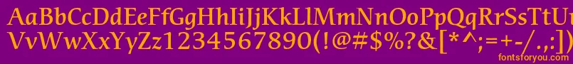 CerigostdMedium Font – Orange Fonts on Purple Background