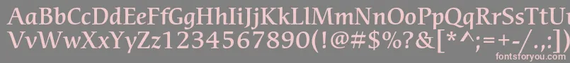 CerigostdMedium Font – Pink Fonts on Gray Background