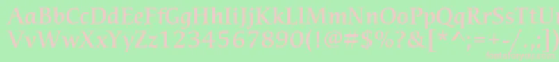 CerigostdMedium Font – Pink Fonts on Green Background