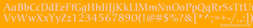 CerigostdMedium Font – Pink Fonts on Orange Background