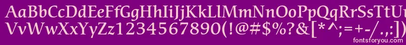 CerigostdMedium-Schriftart – Rosa Schriften auf violettem Hintergrund