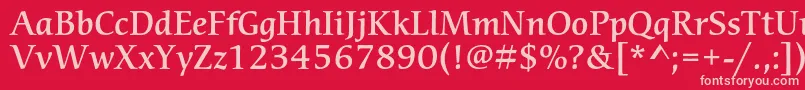 CerigostdMedium Font – Pink Fonts on Red Background