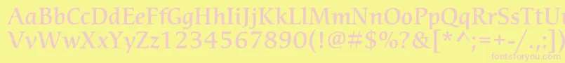 CerigostdMedium Font – Pink Fonts on Yellow Background