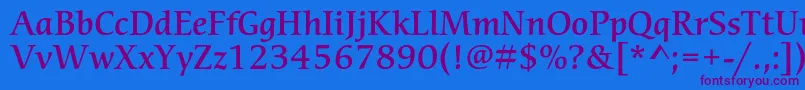 Шрифт CerigostdMedium – фиолетовые шрифты на синем фоне