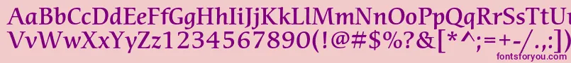 CerigostdMedium Font – Purple Fonts on Pink Background
