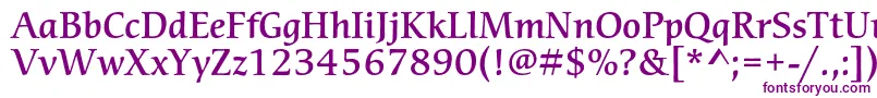 Шрифт CerigostdMedium – фиолетовые шрифты на белом фоне