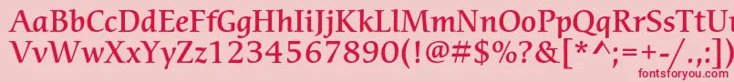 CerigostdMedium Font – Red Fonts on Pink Background