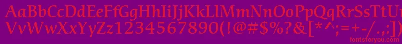 CerigostdMedium Font – Red Fonts on Purple Background