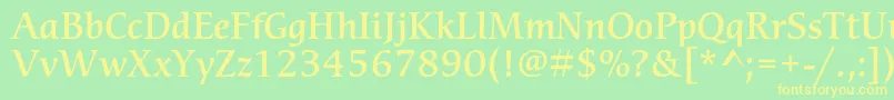 CerigostdMedium Font – Yellow Fonts on Green Background