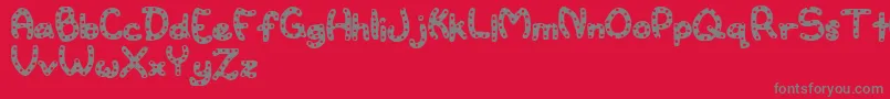 Watertoy Font – Gray Fonts on Red Background