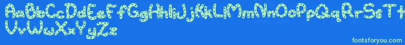 Watertoy Font – Green Fonts on Blue Background