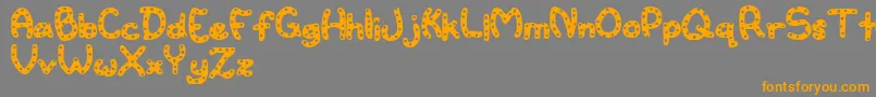 Watertoy Font – Orange Fonts on Gray Background