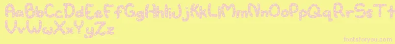 Watertoy Font – Pink Fonts on Yellow Background