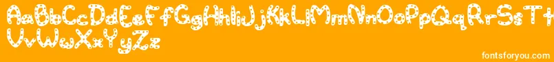 Watertoy Font – White Fonts on Orange Background
