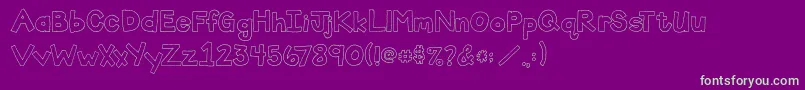 2peasMegablock Font – Green Fonts on Purple Background