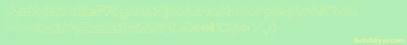 2peasMegablock Font – Yellow Fonts on Green Background