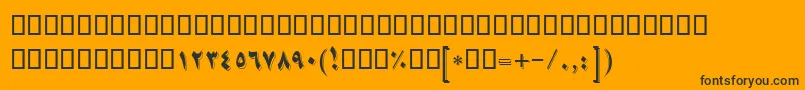 Шрифт BNikoo – чёрные шрифты на оранжевом фоне