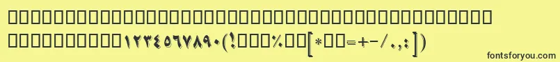 BNikoo Font – Black Fonts on Yellow Background
