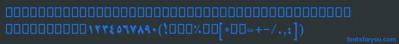 BNikoo Font – Blue Fonts on Black Background