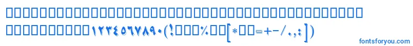 BNikoo Font – Blue Fonts on White Background