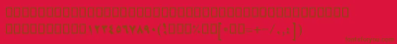 BNikoo Font – Brown Fonts on Red Background