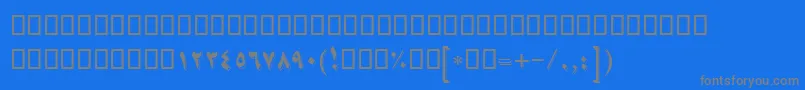 BNikoo Font – Gray Fonts on Blue Background