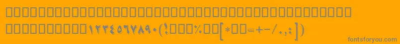 BNikoo-Schriftart – Graue Schriften auf orangefarbenem Hintergrund
