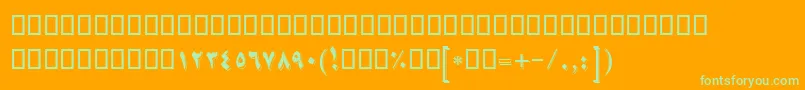 BNikoo Font – Green Fonts on Orange Background