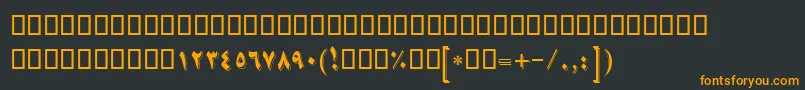 フォントBNikoo – 黒い背景にオレンジの文字