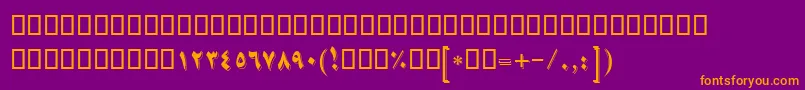 BNikoo Font – Orange Fonts on Purple Background