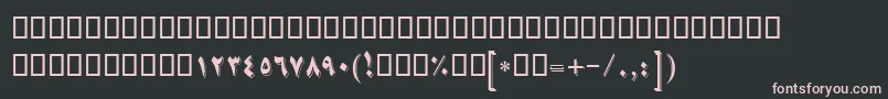 BNikoo Font – Pink Fonts on Black Background