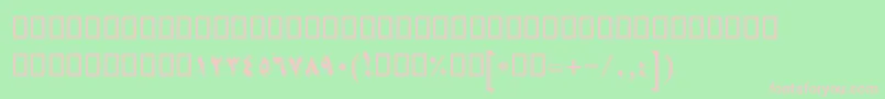 BNikoo Font – Pink Fonts on Green Background
