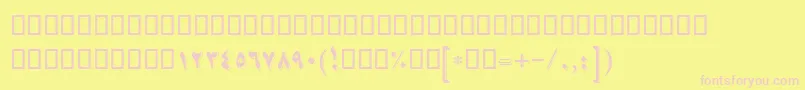 BNikoo Font – Pink Fonts on Yellow Background