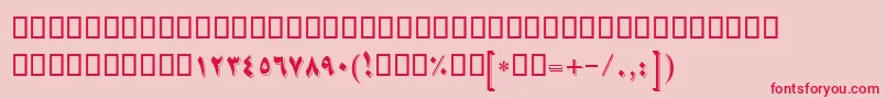 BNikoo Font – Red Fonts on Pink Background