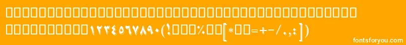 BNikoo Font – White Fonts on Orange Background