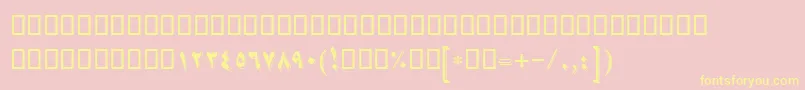 BNikoo Font – Yellow Fonts on Pink Background