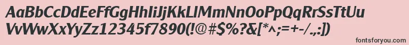 フォントClearlygothic Bold Italic – ピンクの背景に黒い文字